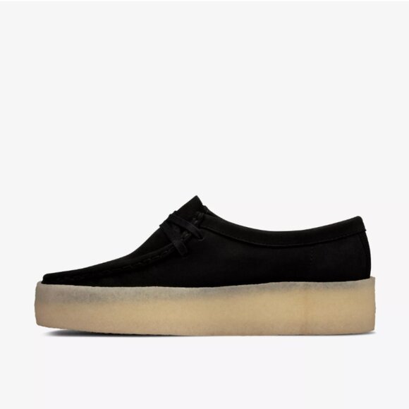 Clarks Originals Wallabee Cup - Black Nubuck - Size W8 - Picture 4 of 12